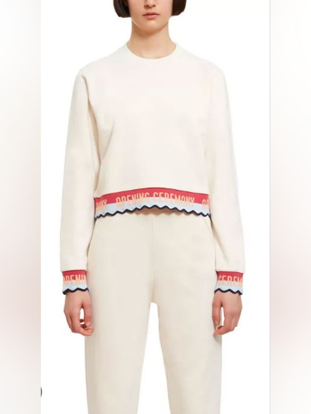 Opening Ceremony Scalloped Logo Sweatshirt